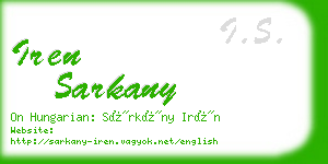 iren sarkany business card